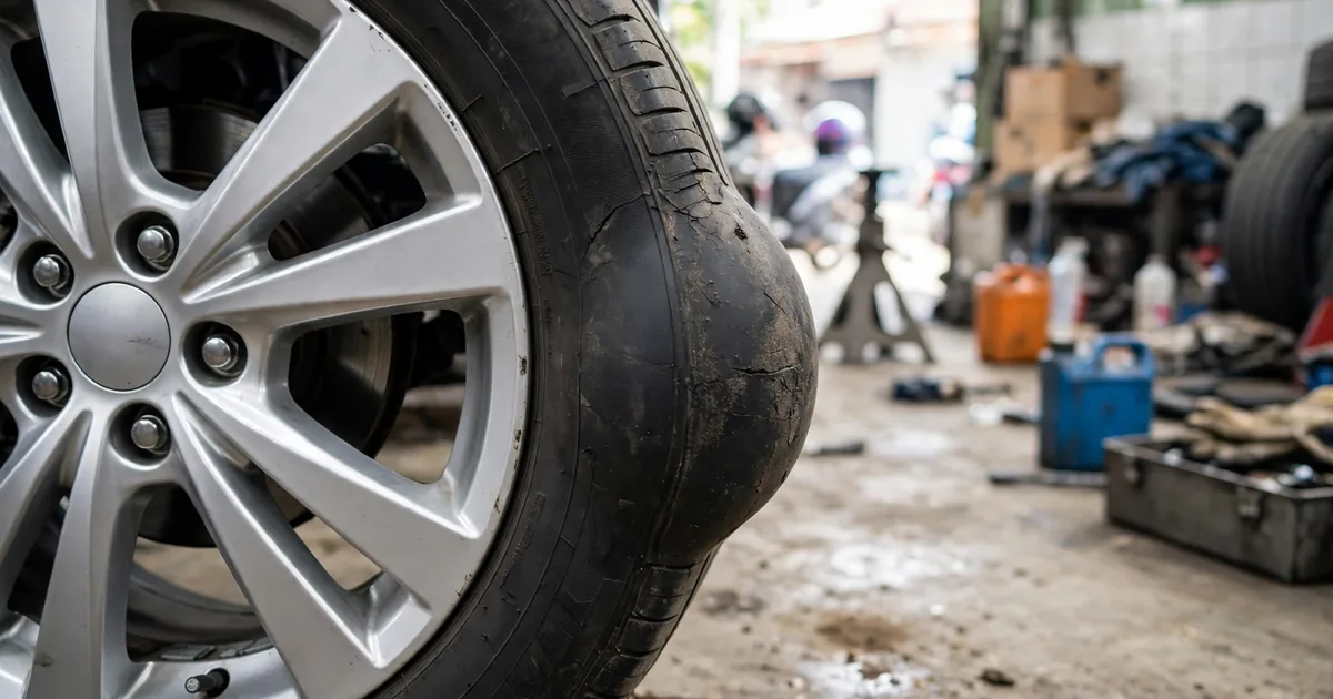 Ban mobil benjol: penyebab, bahaya, dan kapan harus diganti