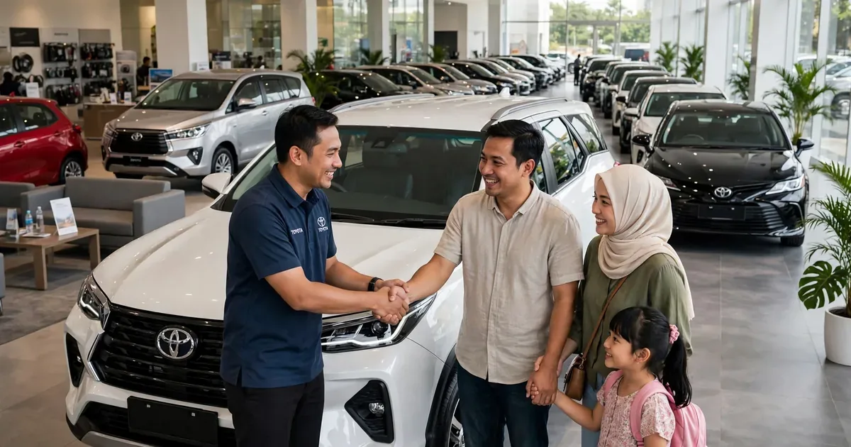 Tukar tambah mobil lama ke Toyota baru di dealer Toyota Bekasi, serah terima di showroom