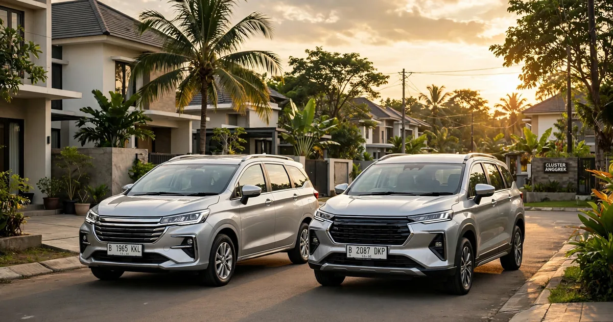 Perbandingan Toyota Veloz vs Honda BR-V 2026, dua MPV 7 seater di jalan perumahan Indonesia - veloz vs br-v 2026
